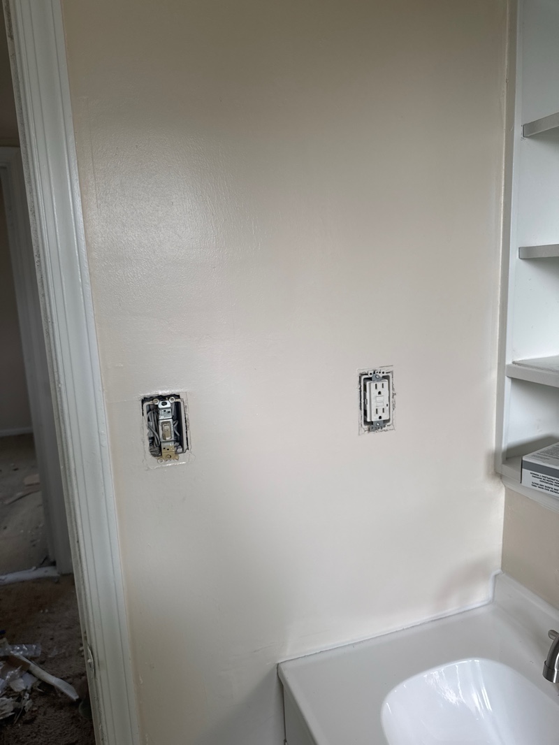 Drywall after professional repair